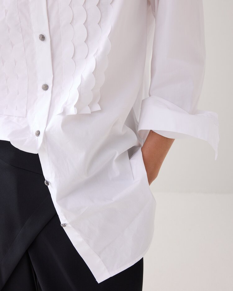 Summum Woman Blouse party poplin white Summum Woman