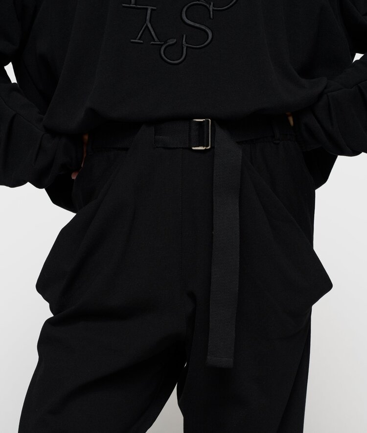 10DAYS Pleated belt jogger punto black 10Days