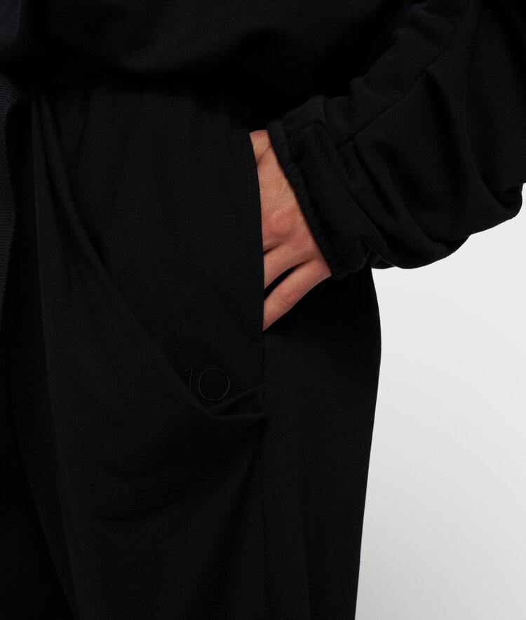 10DAYS Pleated belt jogger punto black 10Days