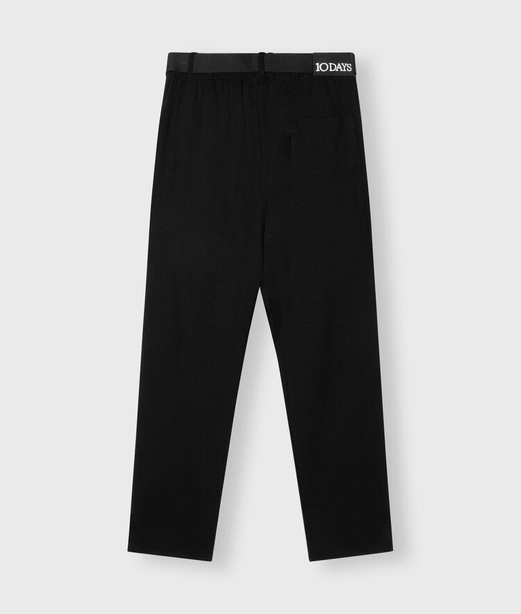 10DAYS Pleated belt jogger punto black 10Days