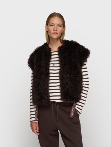 10DAYS The Bobbie gilet deep wine