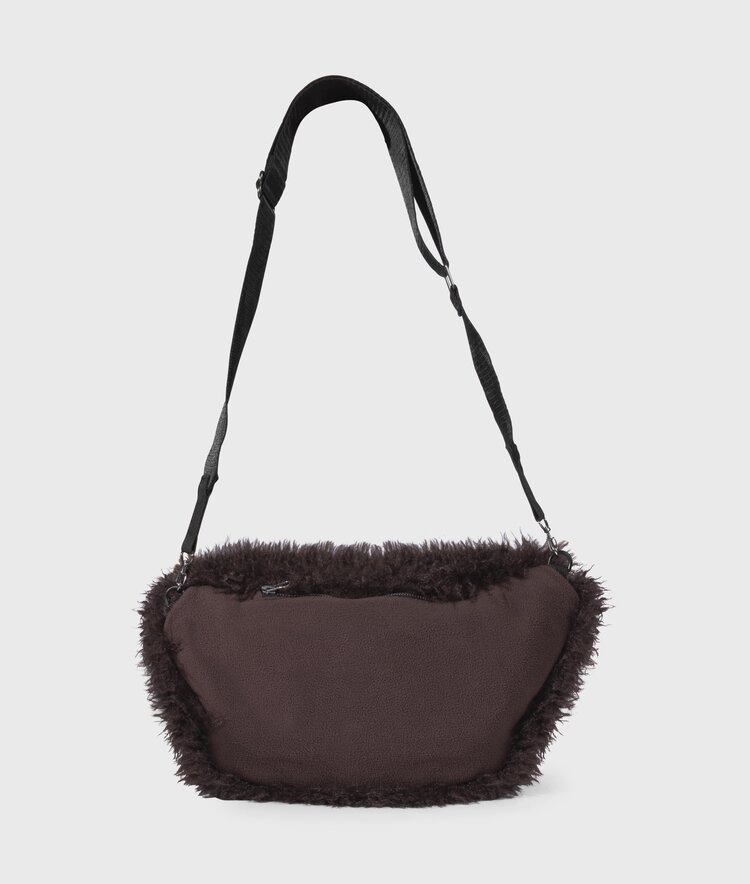 10DAYS Hairy cross body bag deep wine 10Days