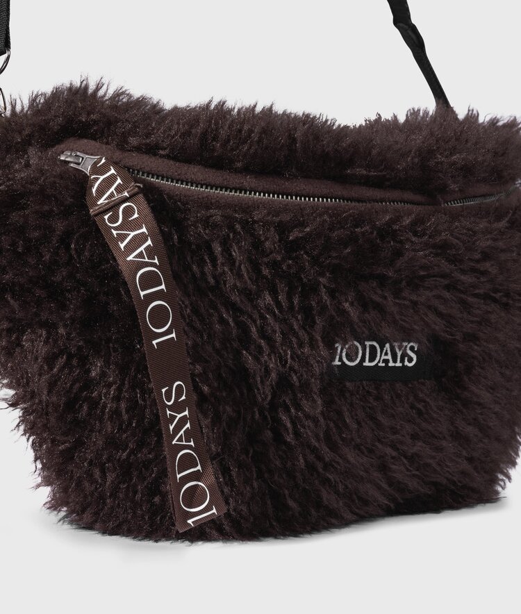 10DAYS Hairy cross body bag deep wine 10Days