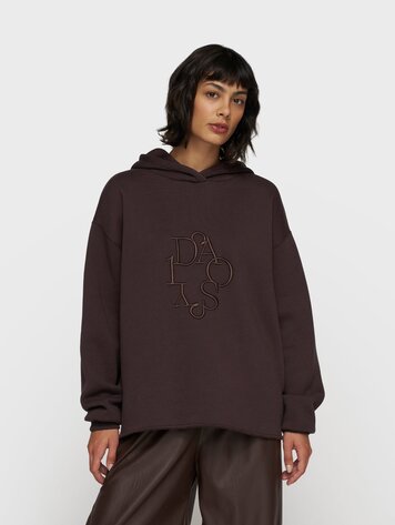 Statement hoodie embro deep wine