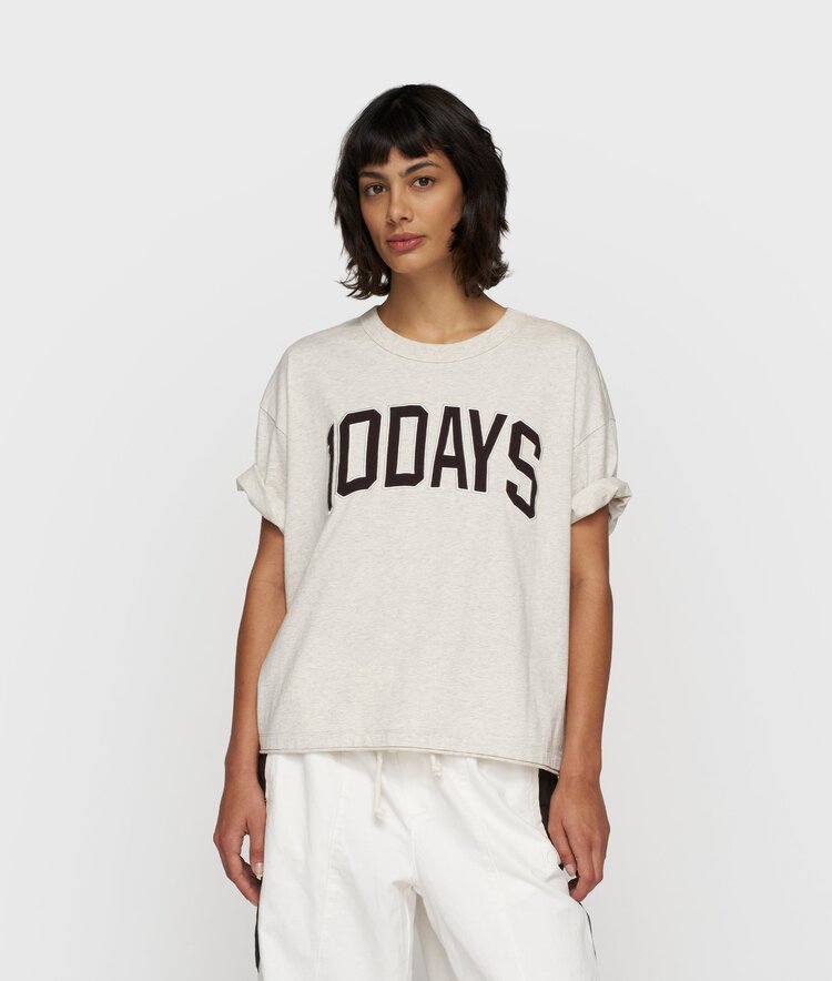 10DAYS Baseball tee 10DAYS soft white melee 10Days
