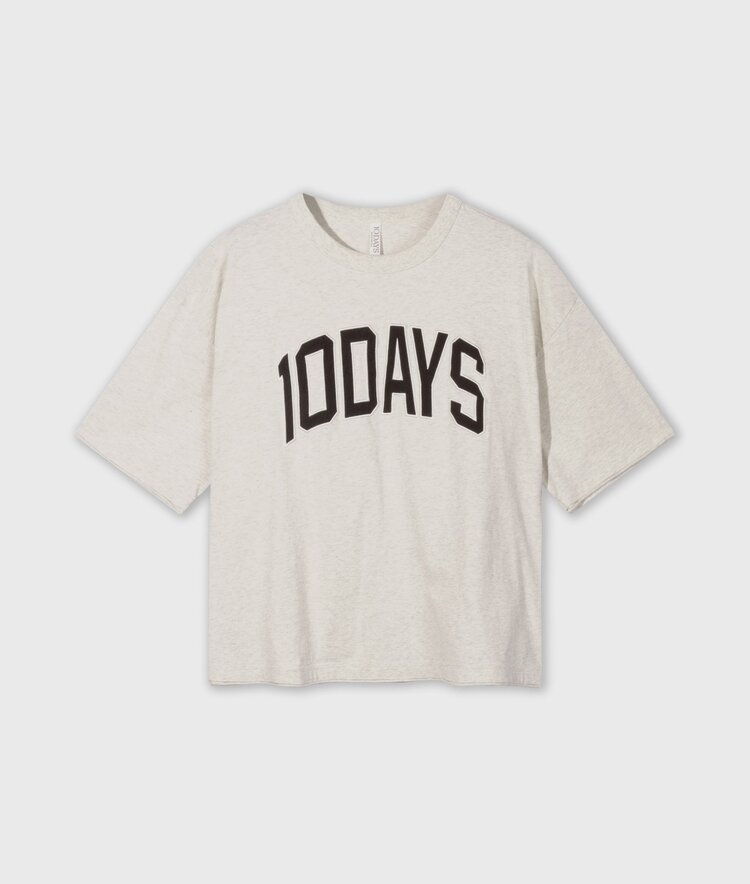 10DAYS Baseball tee 10DAYS soft white melee 10Days