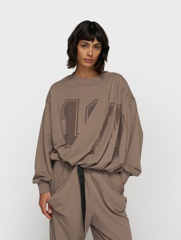 10DAYS Pleated sweater 10 moonrock