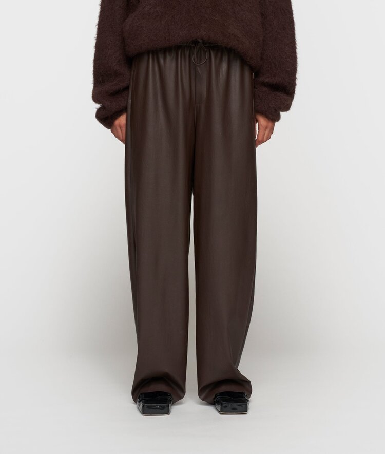 10DAYS Soft PU western pants deep wine 10Days