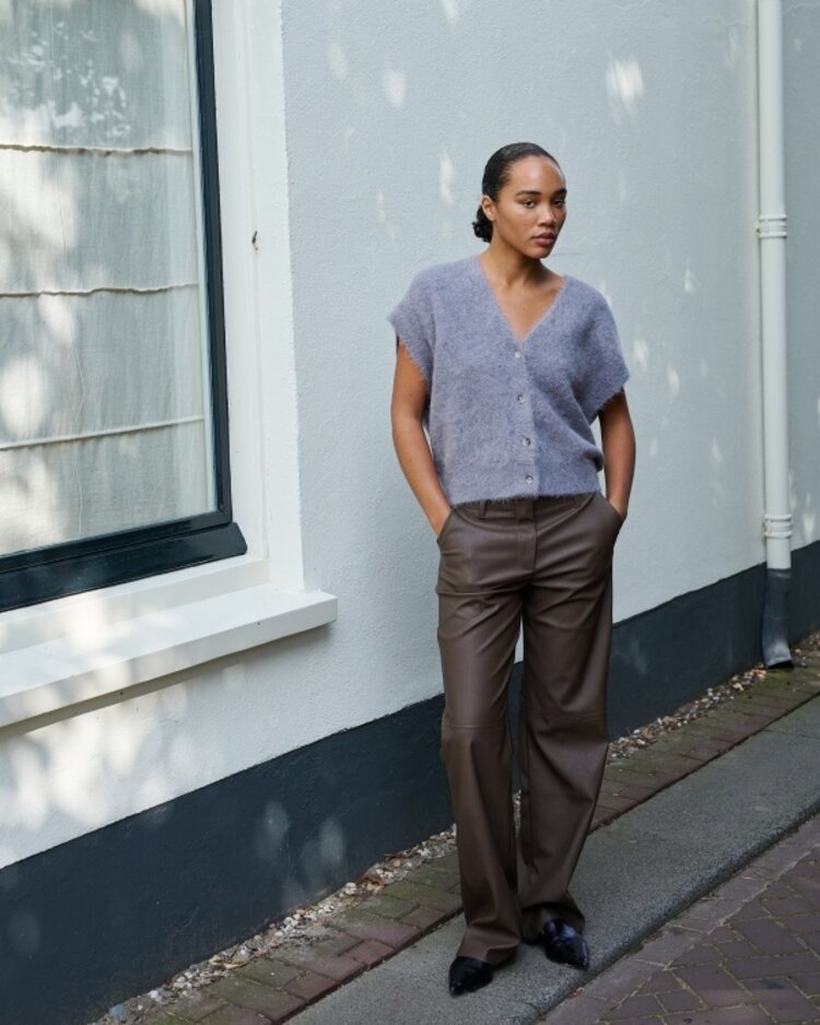 Naomi pants metallic taupe Knit-ted