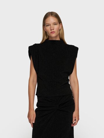 Statement top sparkle black