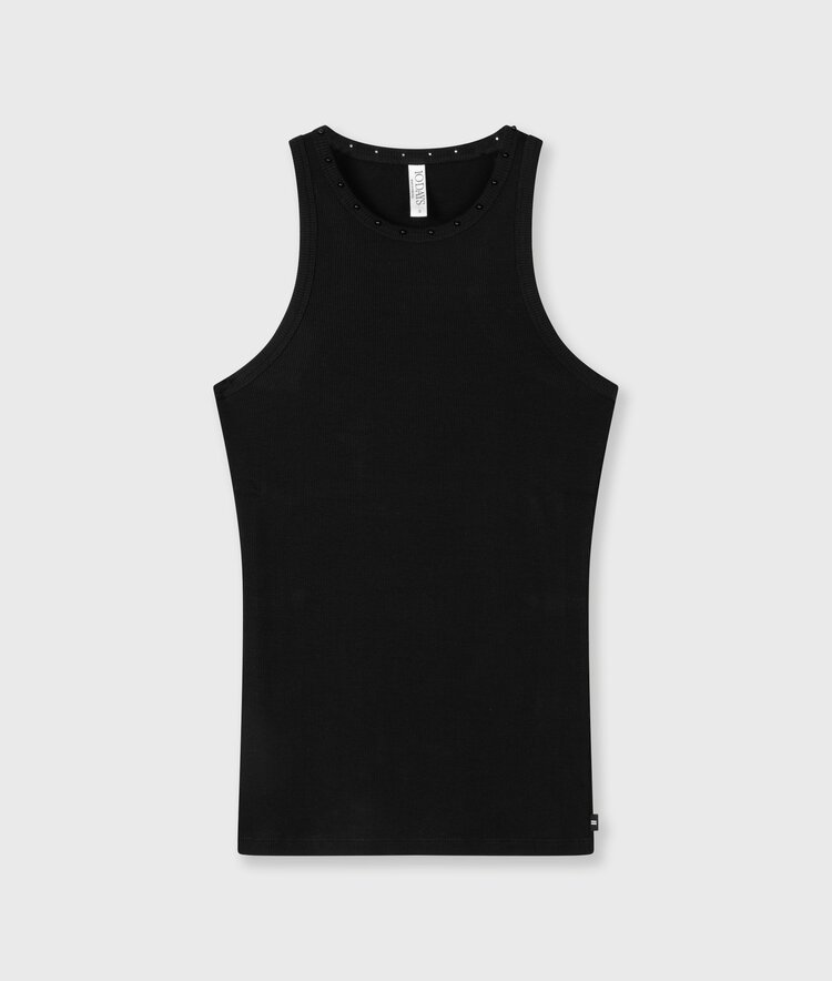 10DAYS Tank top pearls black 10Days