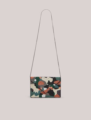 Bag beaded clutch multicolour