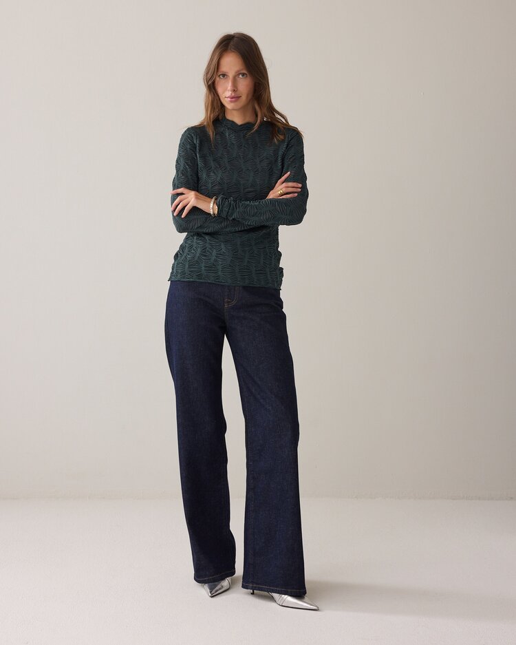 Summum Woman Top spiderweb mesh emerald green Summum Woman