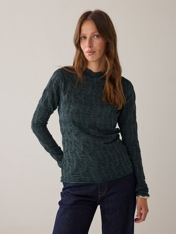 Top spiderweb mesh emerald green