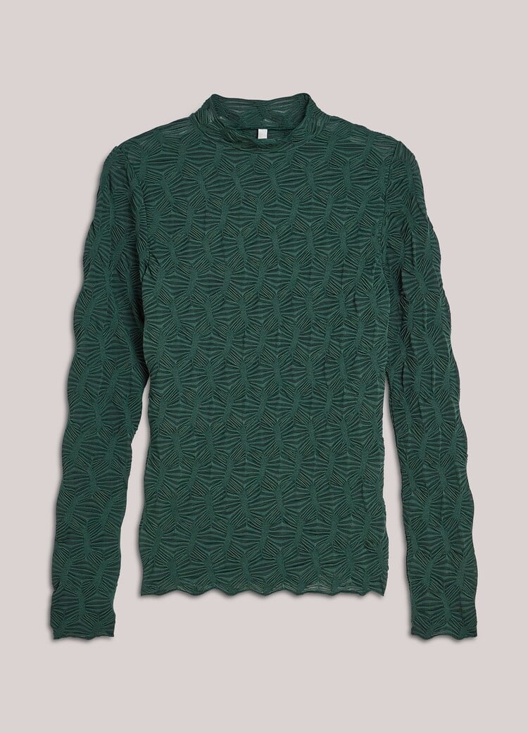 Summum Woman Top spiderweb mesh emerald green Summum Woman