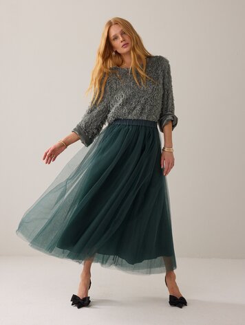 Skirt mesh emerald green
