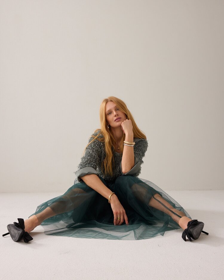 Summum Woman Skirt mesh emerald green Summum Woman