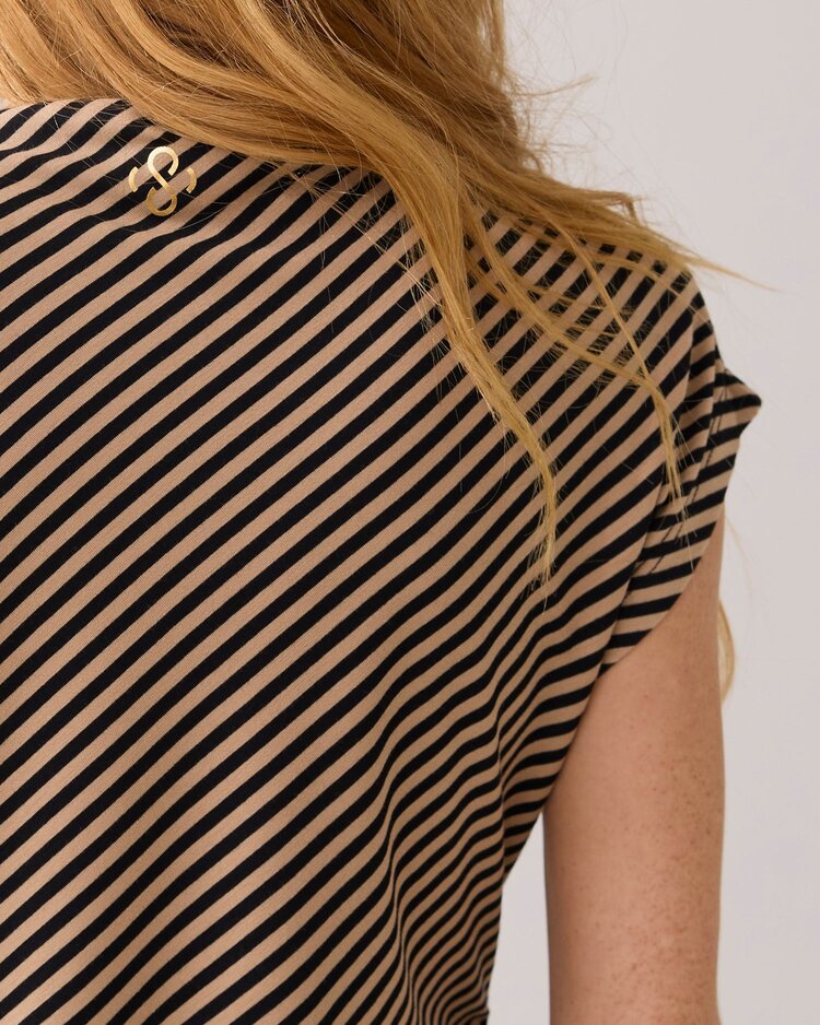 Summum Woman Top fine stripe alpaca Summum Woman