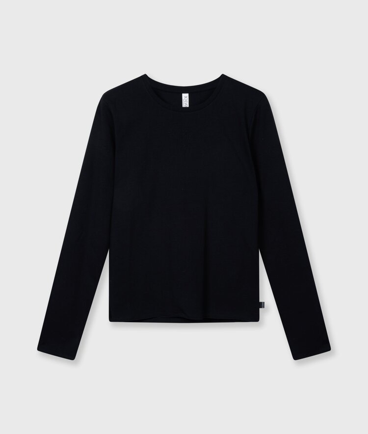 Slim long sleeve tee black 10Days
