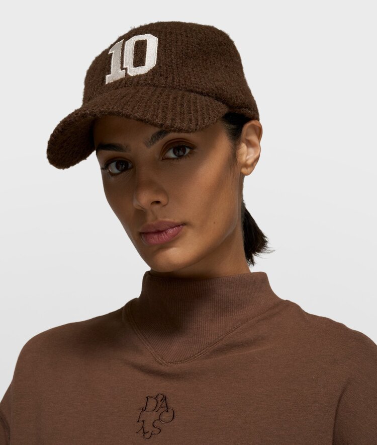 Knit baseball cap dark truffle 10Days