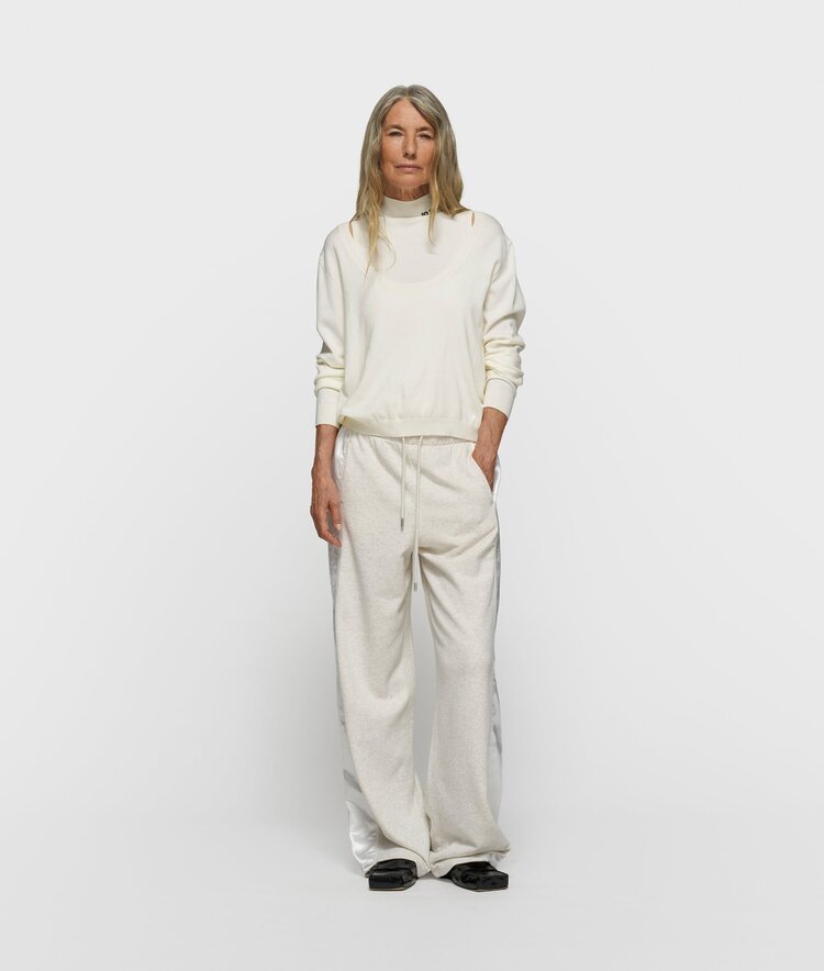 Deep neck knit sweater ecru 10Days