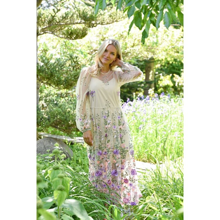 A-View Fuschia dress green/purple A-View