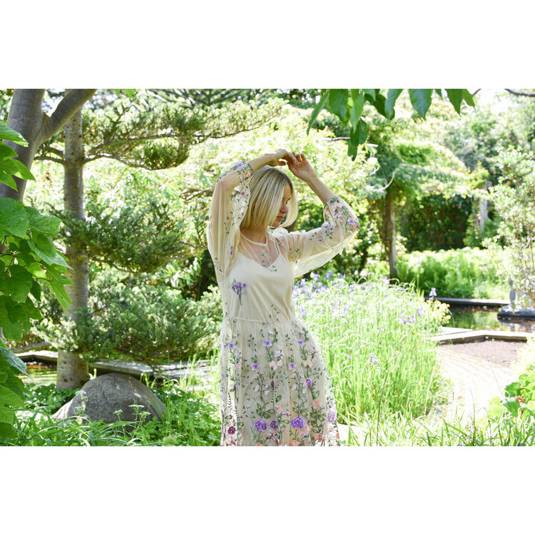 A-View Fuschia dress green/purple A-View