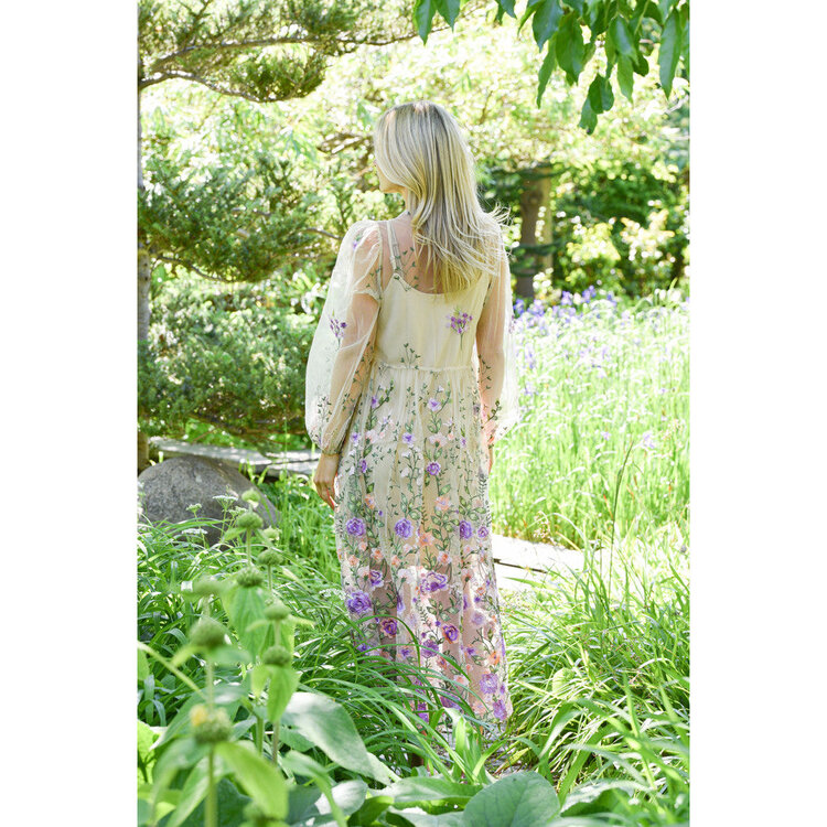 A-View Fuschia dress green/purple A-View