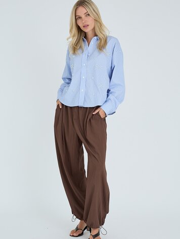 A-View Lucie shirt light blue/white stripe