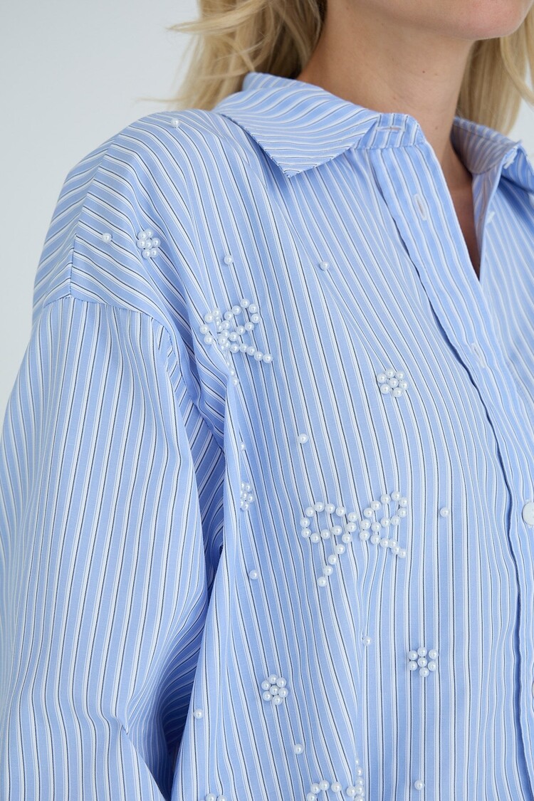 A-View Lucie shirt light blue/white stripe A-View