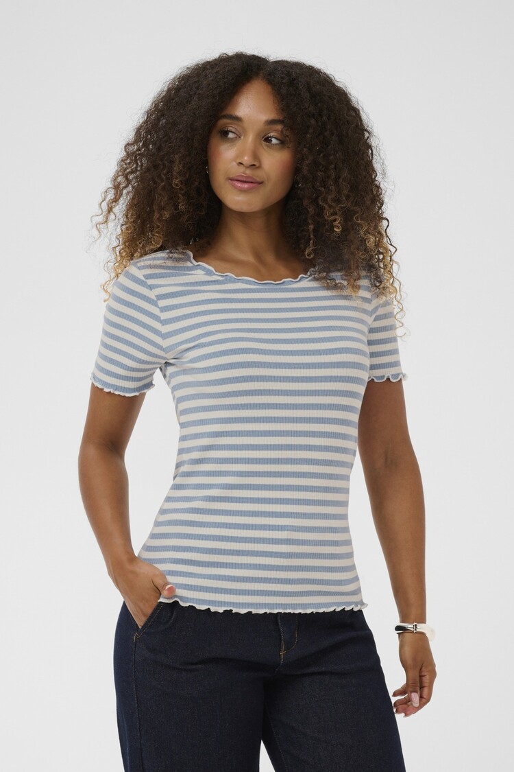 Cream CRRibba stripe Tshirt cashmere blue Cream