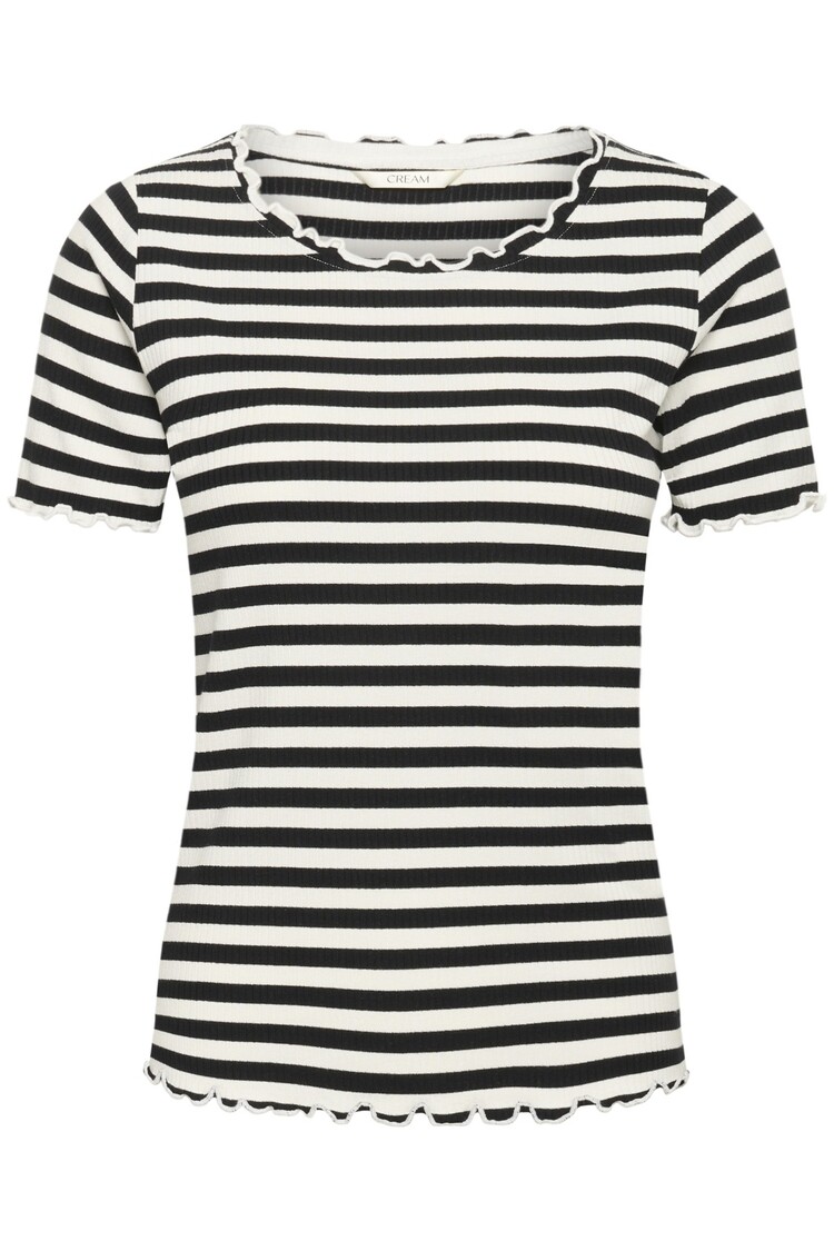 Cream CRRibba stripe Tshirt black white Cream