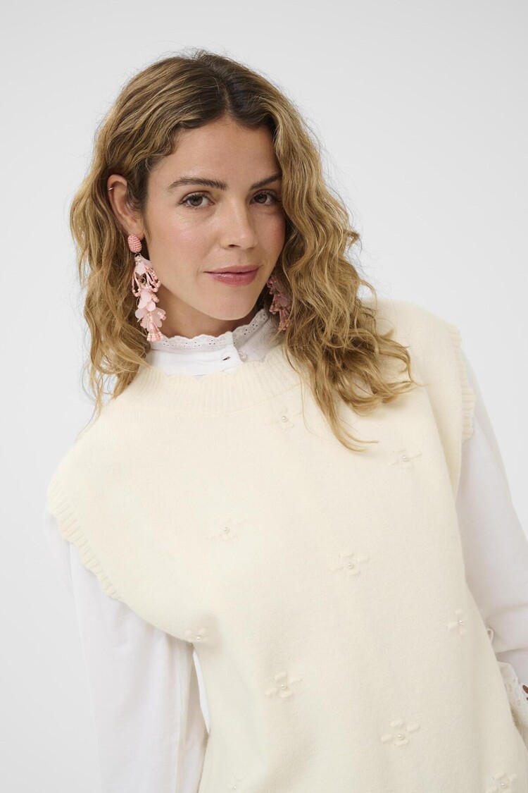 Cream CRAvie knit slipover whisper white Cream