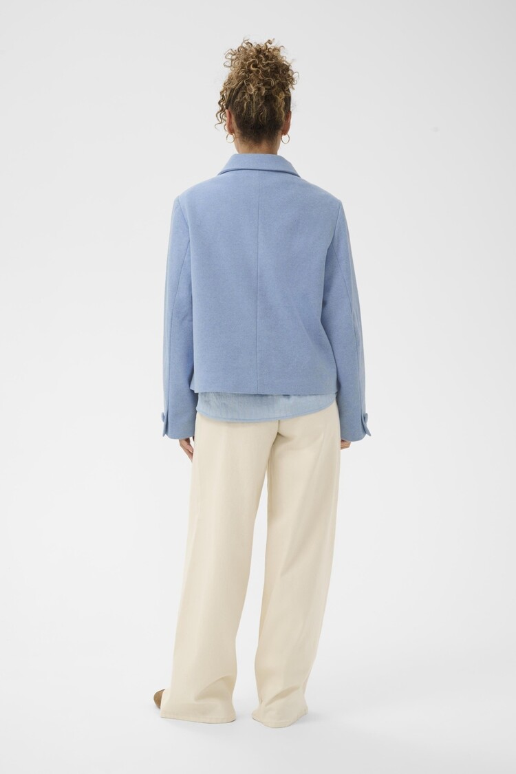 Cream CRCessie short coat rain washed melange Cream