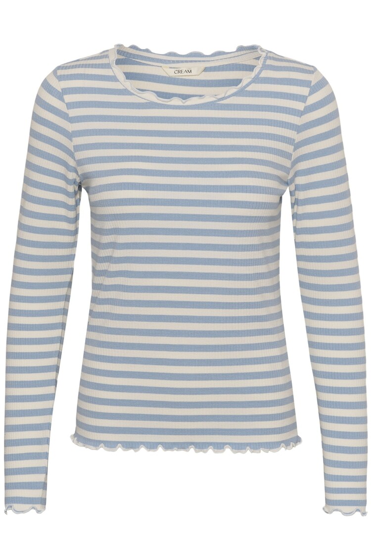 Cream CRRibba stripe longsleeve cashmere blue Cream