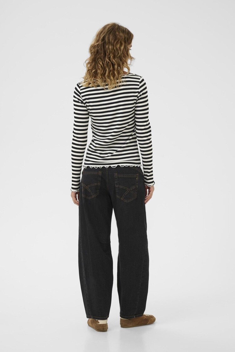 Cream CRRibba stripe longsleeve black white Cream