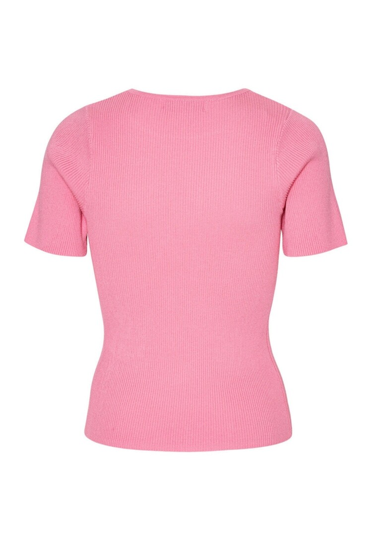 A-View Rib knit short sleeve top pink A-View
