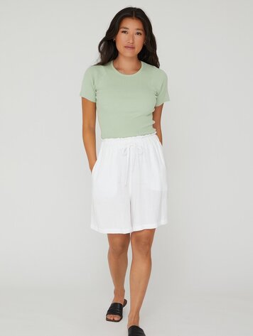 A-View Rib knit short sleeve top mint