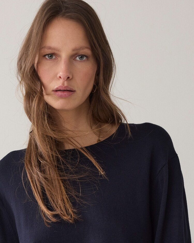 Summum Woman Sweater soft viscose polyamide knit midnight blue Summum Woman