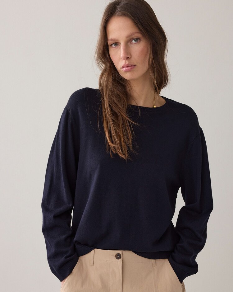 Summum Woman Sweater soft viscose polyamide knit midnight blue Summum Woman
