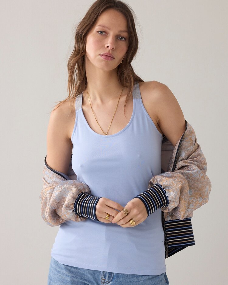 Summum Woman Top crossband basics soft blue Summum Woman