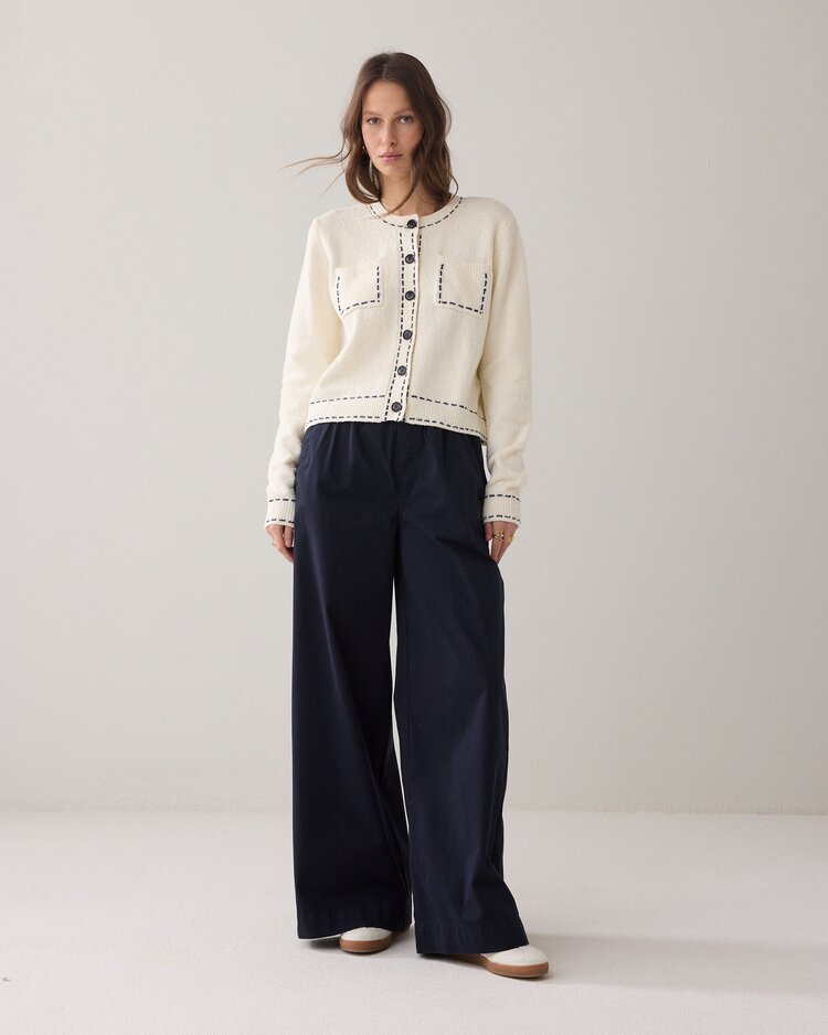 Summum Woman Cardigan frisee knit ivory Summum Woman