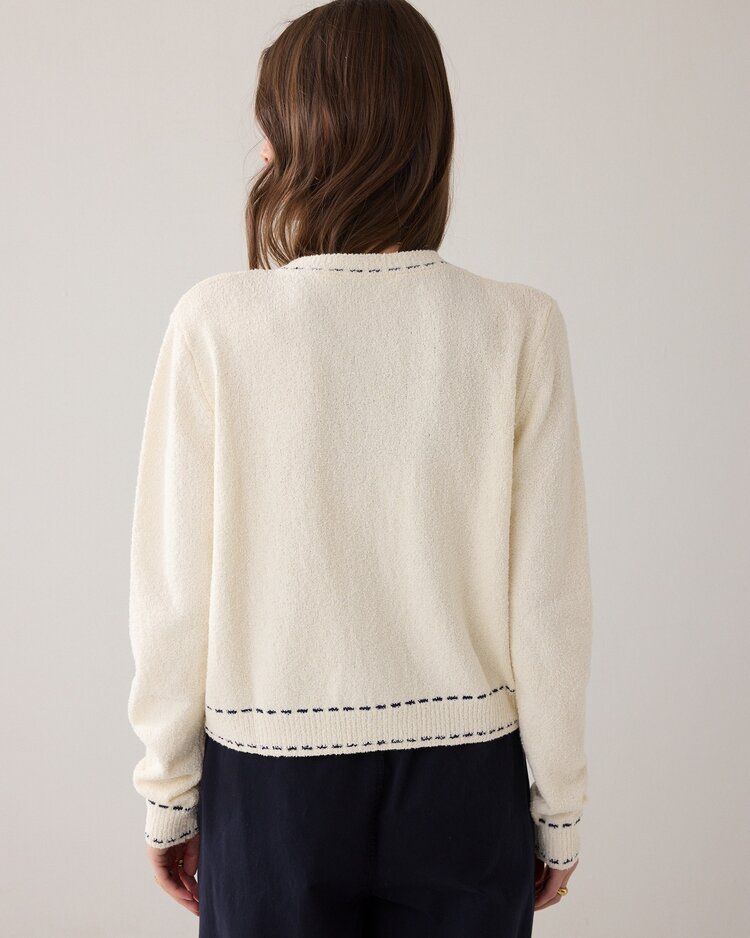 Summum Woman Cardigan frisee knit ivory Summum Woman