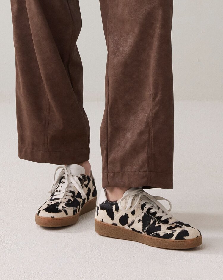 Summum Woman Trousers suedine leather coffee Summum Woman