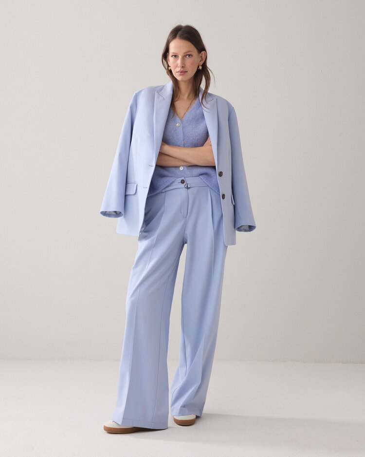 Summum Woman Trousers viscose blend soft blue Summum Woman