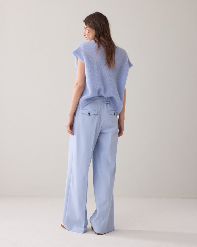 Summum Woman Trousers viscose blend soft blue Summum Woman