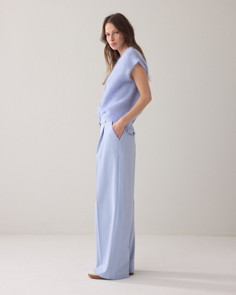 Summum Woman Trousers viscose blend soft blue Summum Woman