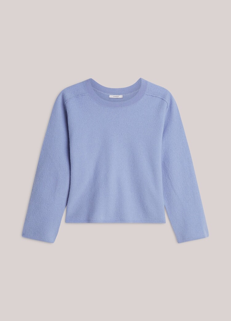 Summum Woman Sweater light weight boiled merino soft blue Summum Woman