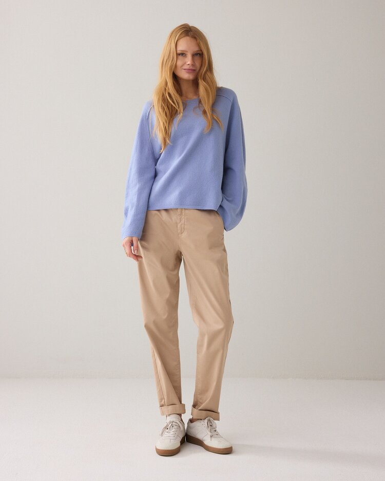 Summum Woman Sweater light weight boiled merino soft blue Summum Woman