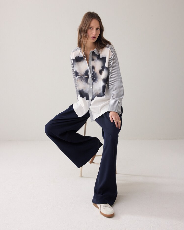 Summum Woman Trousers fluid midnight blue Summum Woman